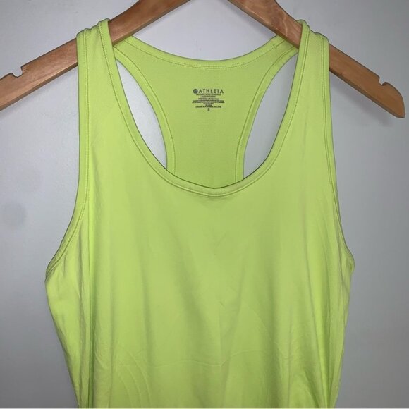 Athleta Speedlight Seamless Tank Top Women’s Size Small Bright Neon Racerback - Picture 4 of 7